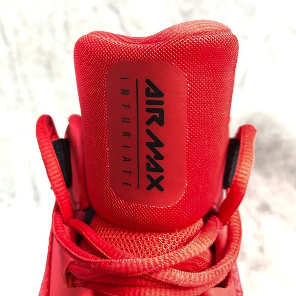 Nike Air Max Infuriate 2 Men's Sz 10.5 Red Basketball Sneakers Excellent Clean - Picture 7 of 7